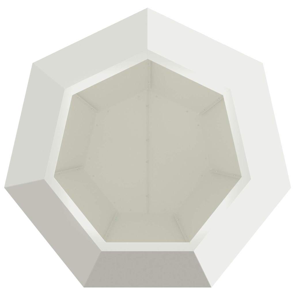 vidaXL Pflanzkübel 2 pcs Weiß 75 x 75 x 60 cm Stahl