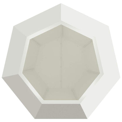 vidaXL Pflanzkübel 2 pcs Weiß 75 x 75 x 60 cm Stahl
