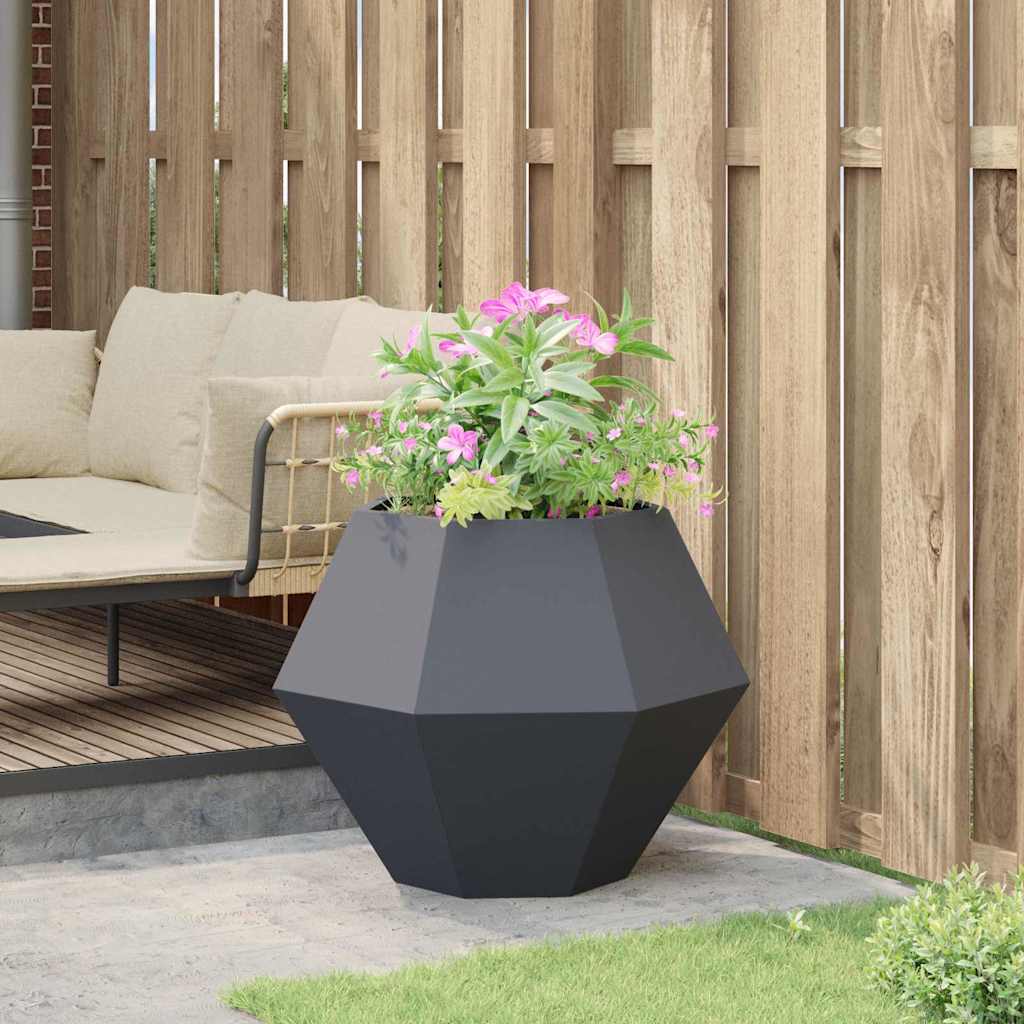 vidaXL Pflanzkübel Anthrazit 75 x 75 x 60 cm Stahl