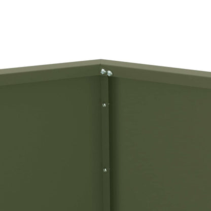 Pflanzkübel 2 pcs Olive Grün 75 x 75 x 60 cm Stahl
