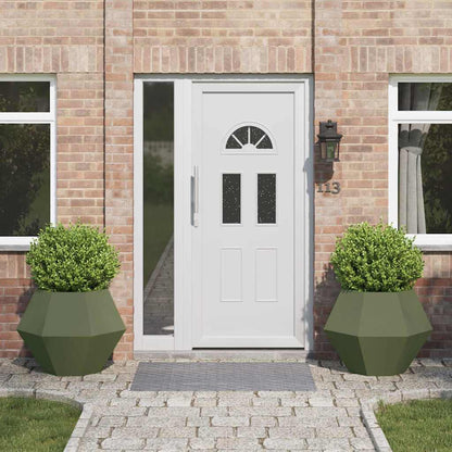 Pflanzkübel 2 pcs Olive Grün 75 x 75 x 60 cm Stahl