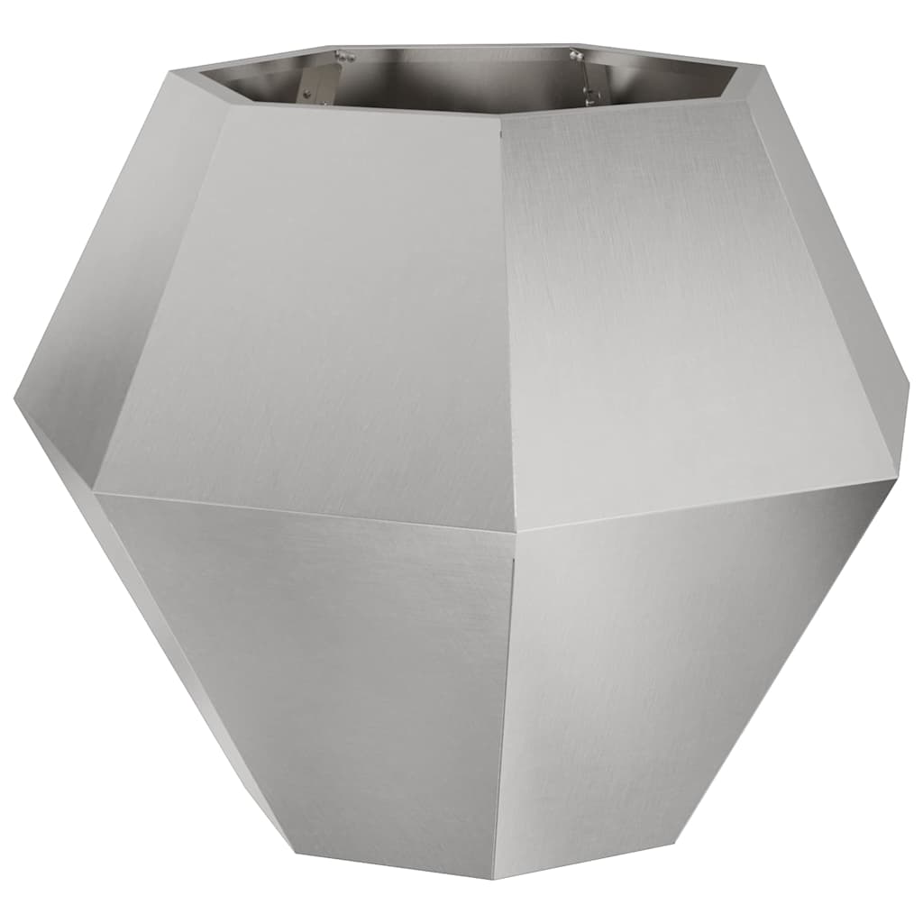 vidaXL Pflanzkübel 2 pcs Silber 75 x 75 x 60 cm Edelstahl