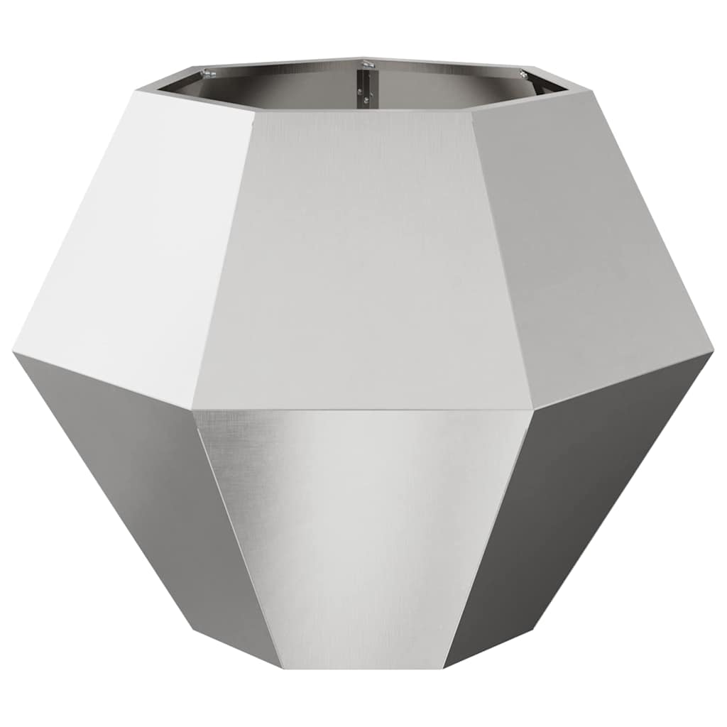 vidaXL Pflanzkübel 2 pcs Silber 75 x 75 x 60 cm Edelstahl