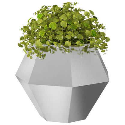 vidaXL Pflanzkübel 2 pcs Silber 75 x 75 x 60 cm Edelstahl