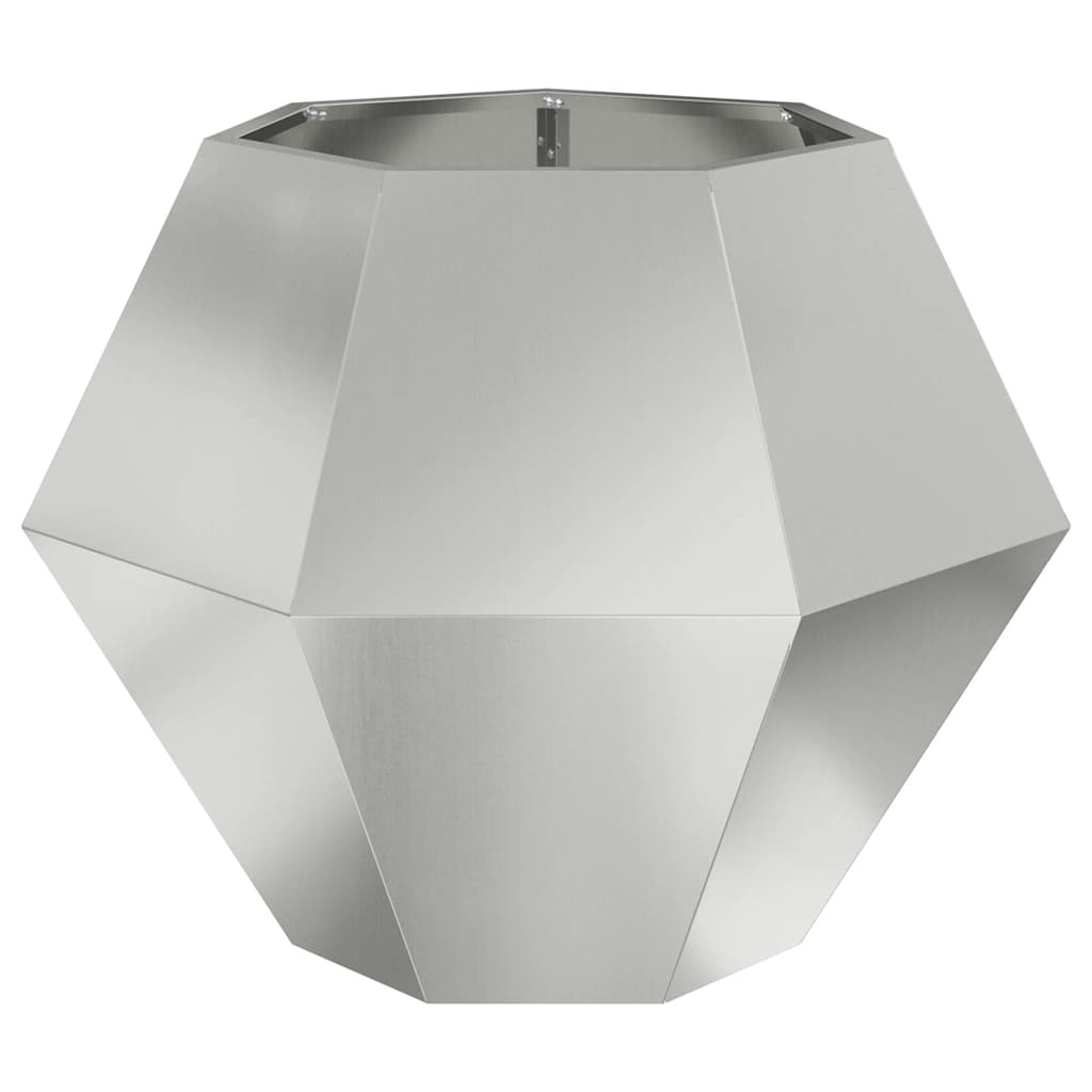 vidaXL Pflanzkübel Silber 75 x 75 x 60 cm Verzinkter Stahl