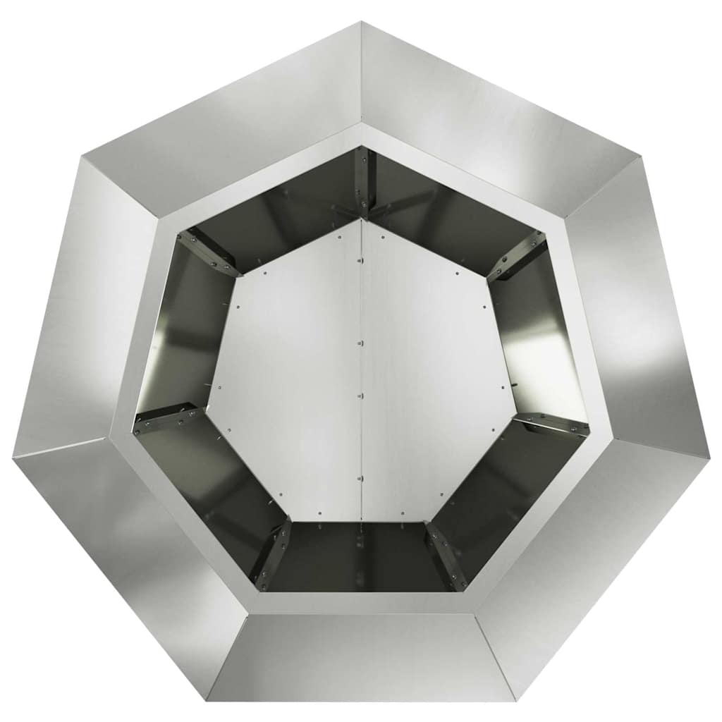 vidaXL Pflanzkübel Silber 75 x 75 x 60 cm Verzinkter Stahl