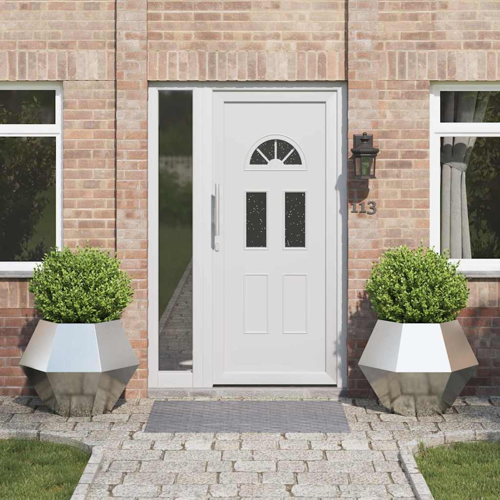 Pflanzkübel 2 pcs Silber 75 x 75 x 60 cm Verzinkter Stahl