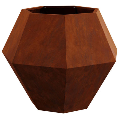 vidaXL Pflanzkübel Rostig 75 x 75 x 60 cm Wetterfeststahl