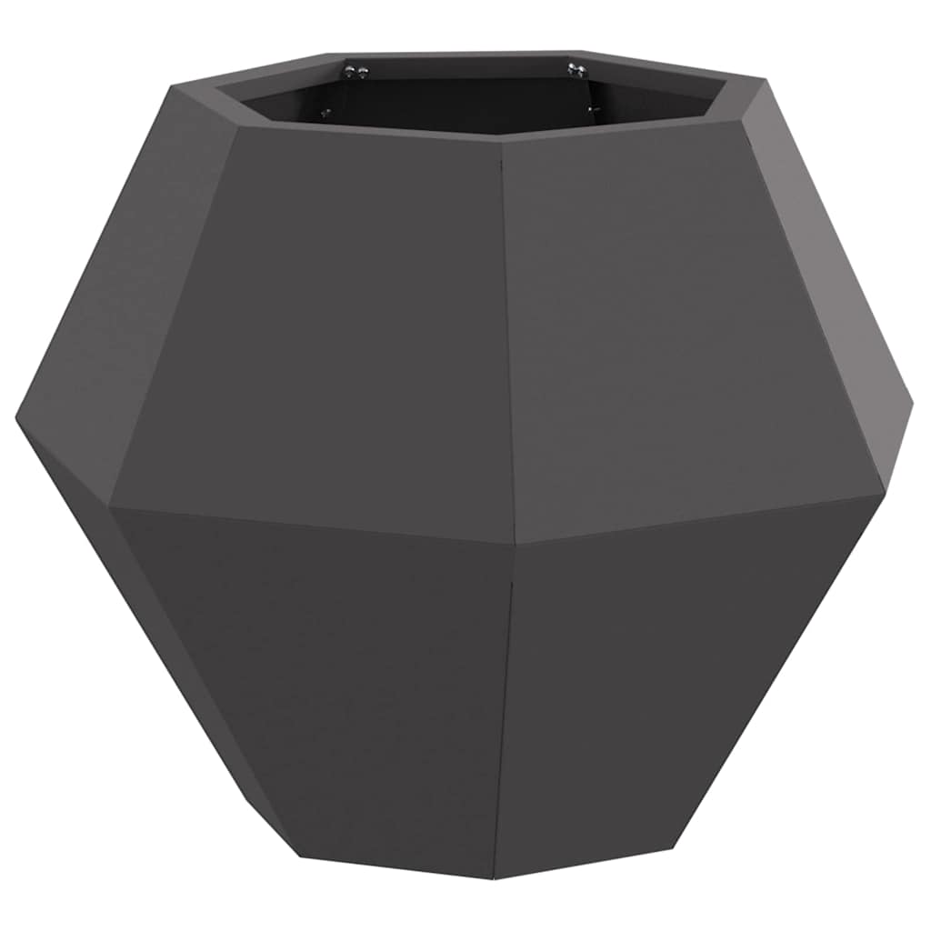vidaXL Pflanzkübel Schwarz 50 x 50 x 40 cm Stahl