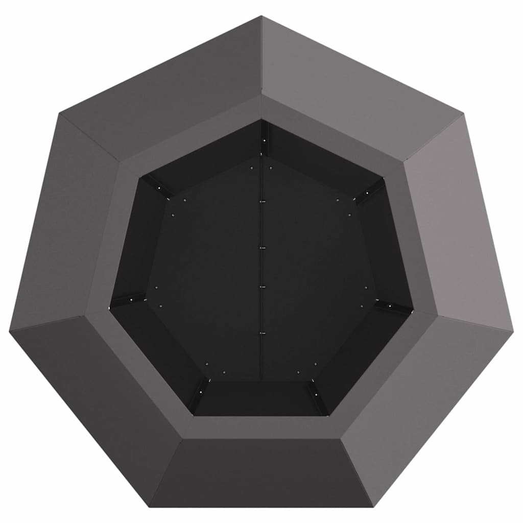 vidaXL Pflanzkübel 2 pcs Schwarz 50 x 50 x 40 cm Stahl