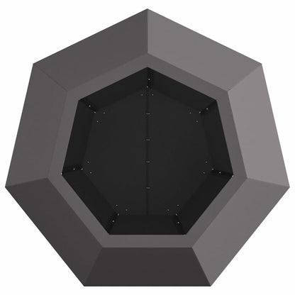 vidaXL Pflanzkübel 2 pcs Schwarz 50 x 50 x 40 cm Stahl