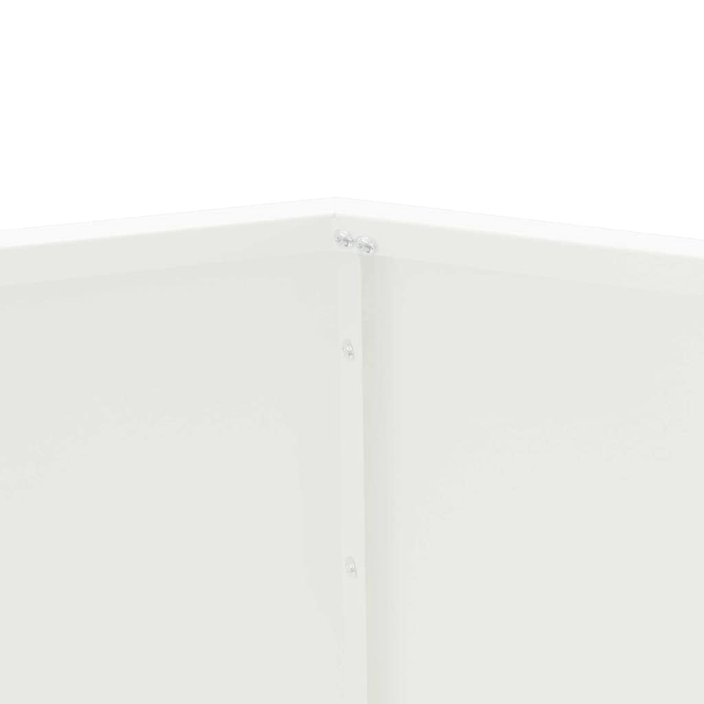 vidaXL Pflanzkübel 2 pcs Weiß 50 x 50 x 40 cm Stahl