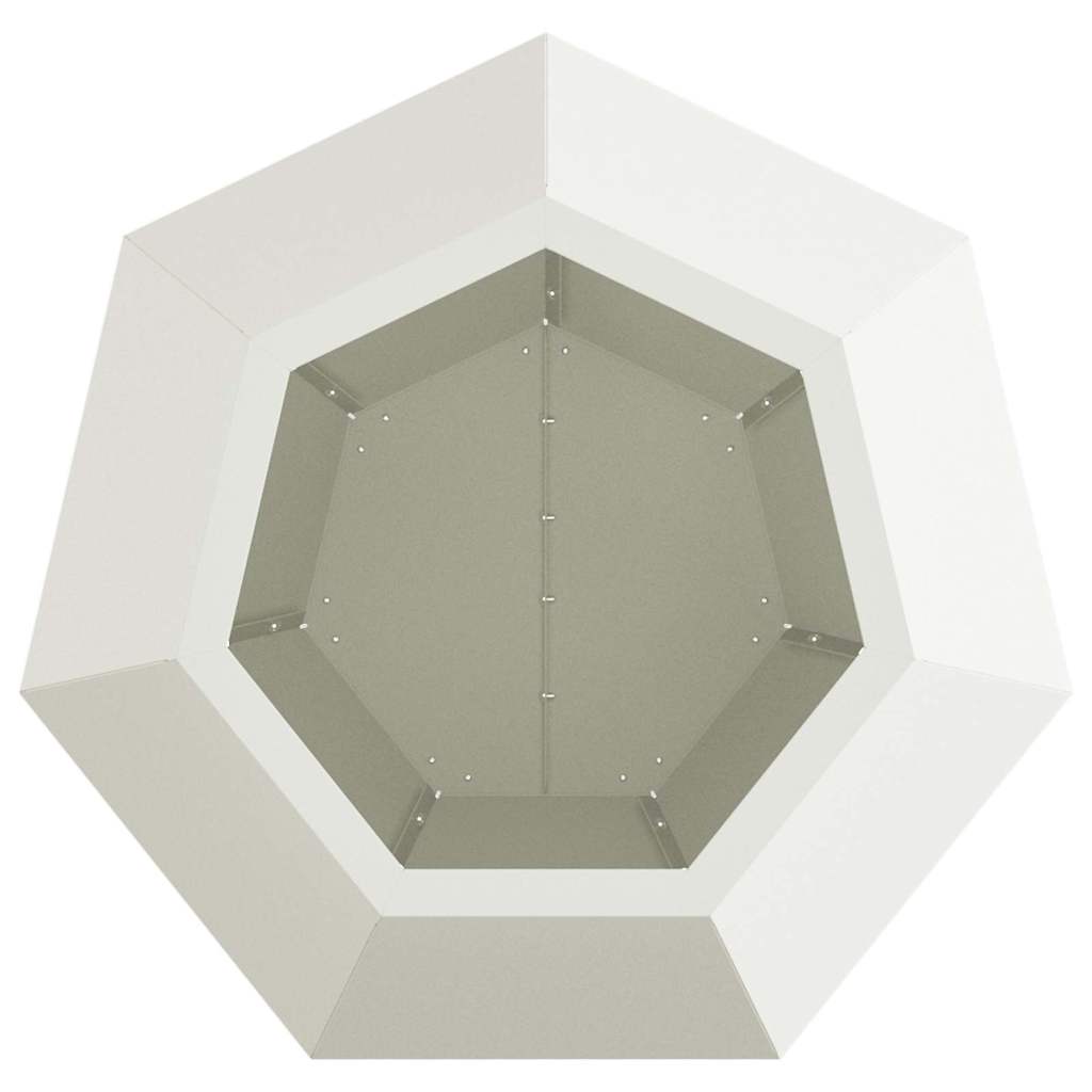 vidaXL Pflanzkübel 2 pcs Weiß 50 x 50 x 40 cm Stahl