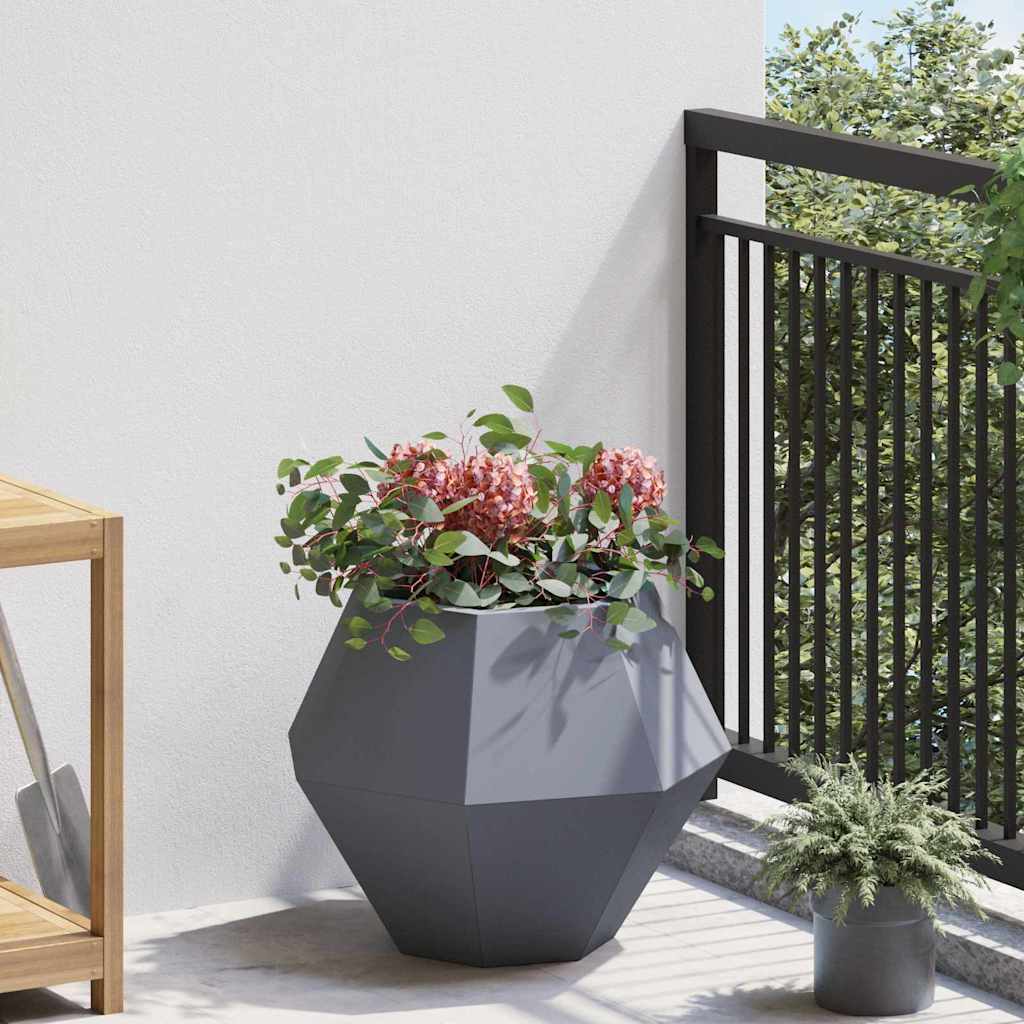 vidaXL Pflanzkübel 2 pcs Anthrazit 50 x 50 x 40 cm Stahl