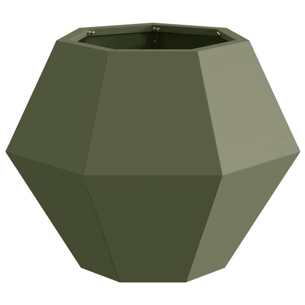 vidaXL Pflanzkübel Olive Grün 50 x 50 x 40 cm Stahl