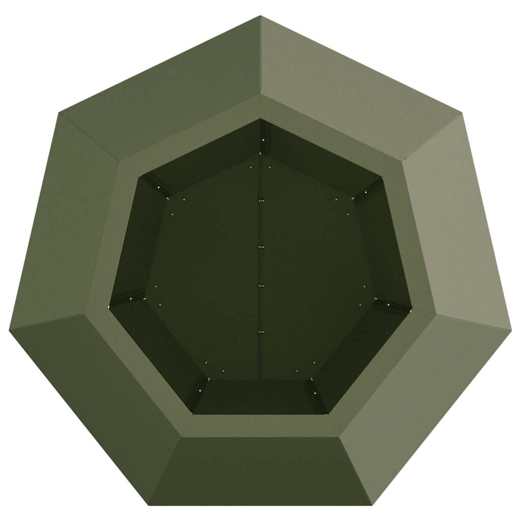 vidaXL Pflanzkübel Olive Grün 50 x 50 x 40 cm Stahl