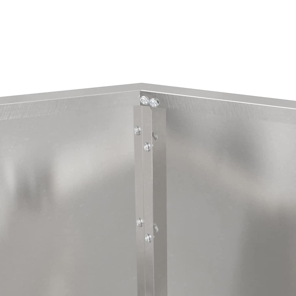 vidaXL Pflanzkübel Silber 50 x 50 x 40 cm Edelstahl