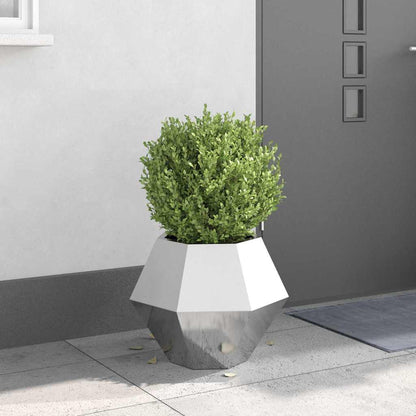 vidaXL Pflanzkübel Silber 50 x 50 x 40 cm Edelstahl