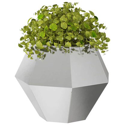 vidaXL Pflanzkübel Silber 50 x 50 x 40 cm Edelstahl