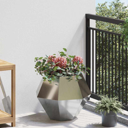 vidaXL Pflanzkübel 2 pcs Silber 50 x 50 x 40 cm Verzinkter Stahl