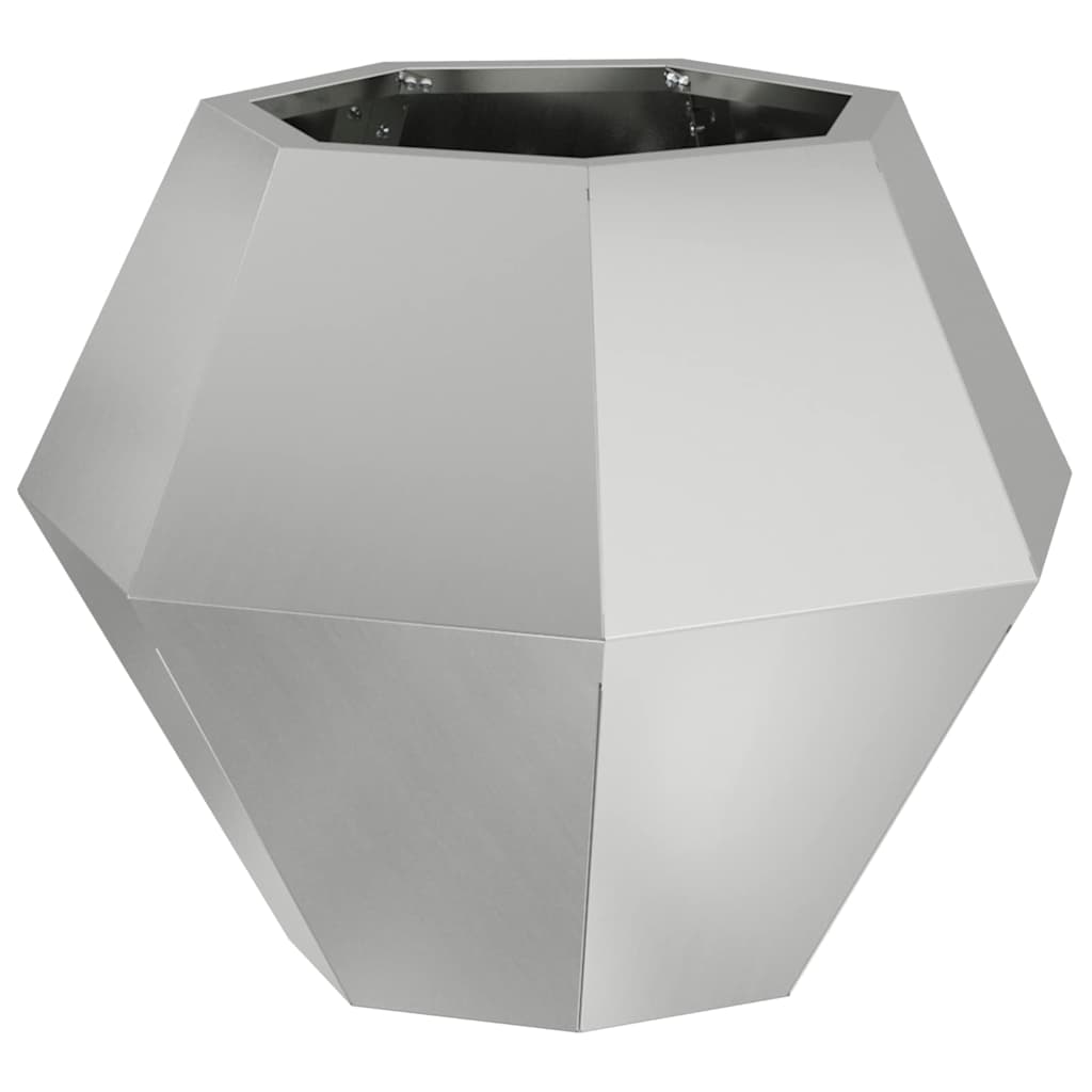 vidaXL Pflanzkübel 2 pcs Silber 50 x 50 x 40 cm Verzinkter Stahl