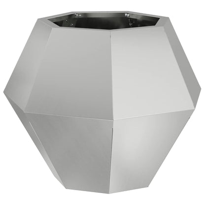 vidaXL Pflanzkübel 2 pcs Silber 50 x 50 x 40 cm Verzinkter Stahl