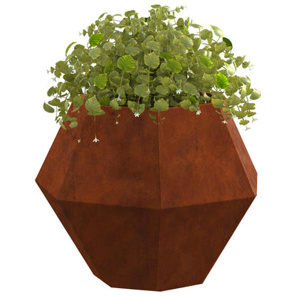 vidaXL Pflanzkübel 2 pcs Rostig 50 x 50 x 40 cm Wetterfeststahl