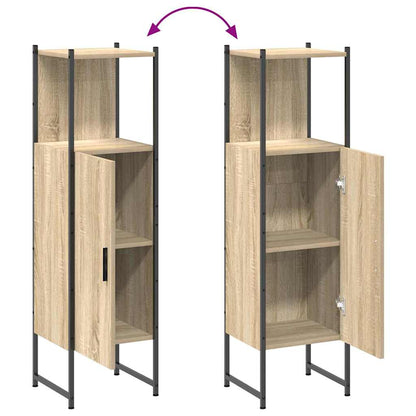 vidaXL Badezimmermöbel-Set mit Regal 4 pcs Sonoma-Eiche Holzwerkstoff