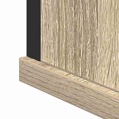vidaXL Ensemble de meubles de salle de bain avec étagère 3 pcs Chêne Sonoma Bois d'ingénierie