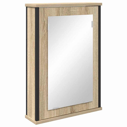 vidaXL Ensemble de meubles de salle de bain avec étagère 3 pcs Chêne Sonoma Bois d'ingénierie