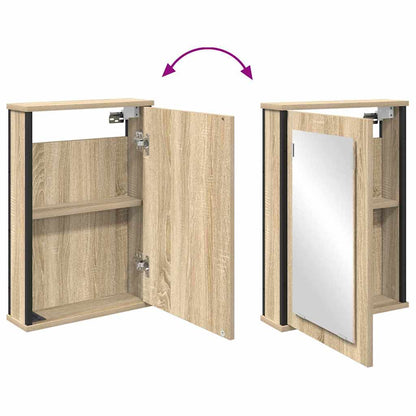 vidaXL Ensemble de meubles de salle de bain avec étagère 3 pcs Chêne Sonoma Bois d'ingénierie