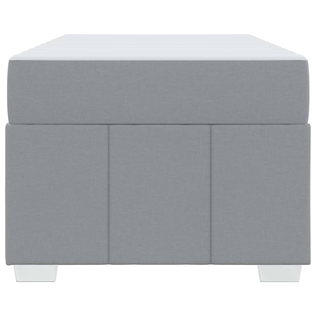 Bettrahmen mit Matratze Hellgrau 80 x 200 cm Stoff