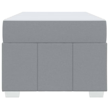 Bettrahmen mit Matratze Hellgrau 80 x 200 cm Stoff