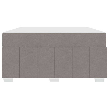 Bettrahmen mit Matratze Taupe 140 x 200 cm Stoff