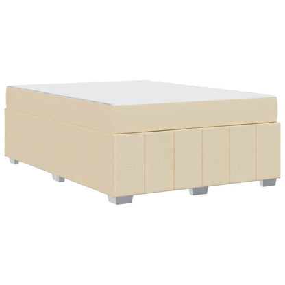 Bettrahmen mit Matratze Creme 160 x 200 cm Stoff