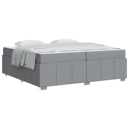 vidaXL Bettrahmen mit Matratze Hellgrau 200 x 200 cm Stoff