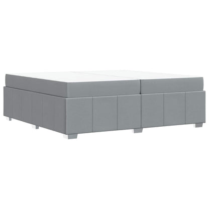 vidaXL Bettrahmen mit Matratze Hellgrau 200 x 200 cm Stoff