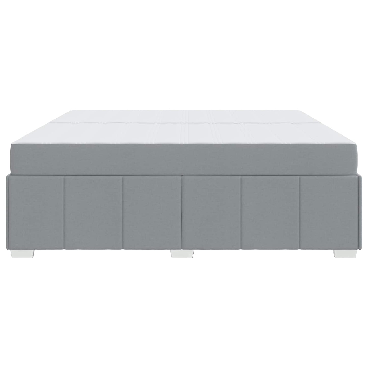 vidaXL Bettrahmen mit Matratze Hellgrau 200 x 200 cm Stoff