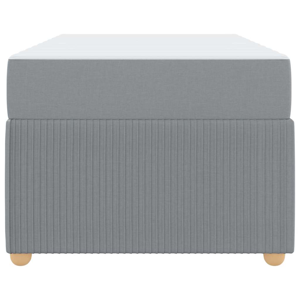 Bettrahmen mit Matratze Hellgrau 80 x 200 cm Stoff