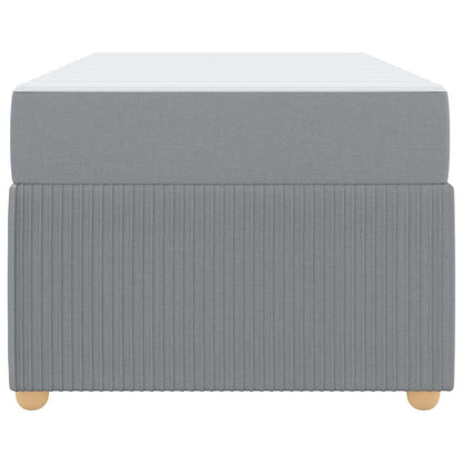 Bettrahmen mit Matratze Hellgrau 80 x 200 cm Stoff