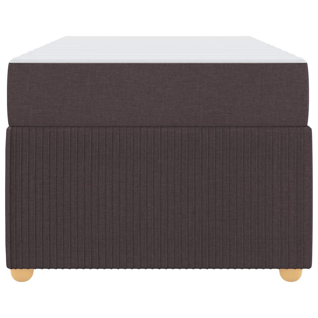 Bettrahmen mit Matratze Dunkelbraun 80 x 200 cm Stoff