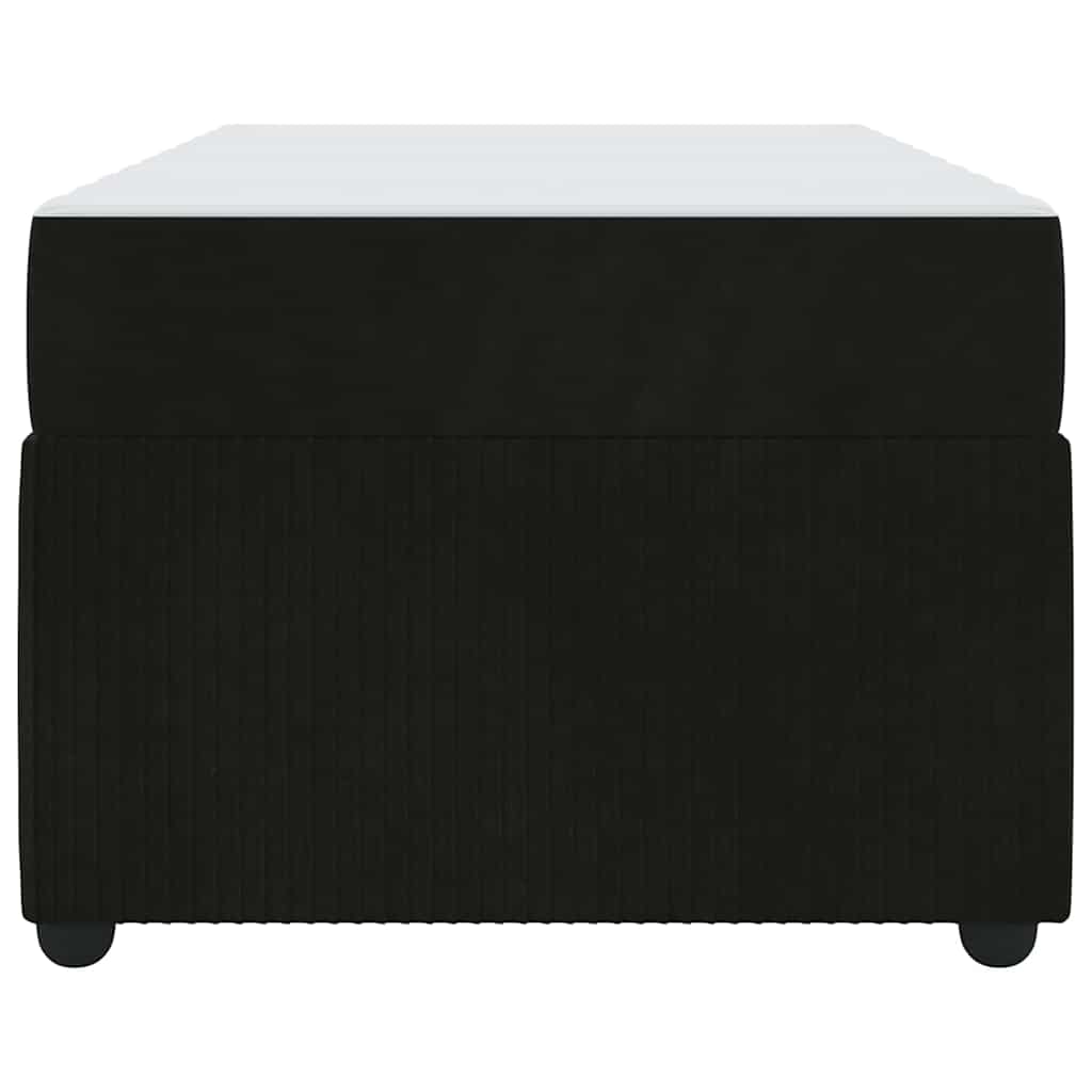 Bettrahmen mit Matratze Schwarz 80 x 200 cm Stoff