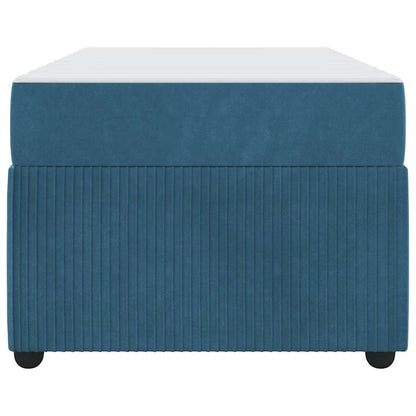 vidaXL Bettrahmen mit Matratze Blau 80 x 200 cm Stoff