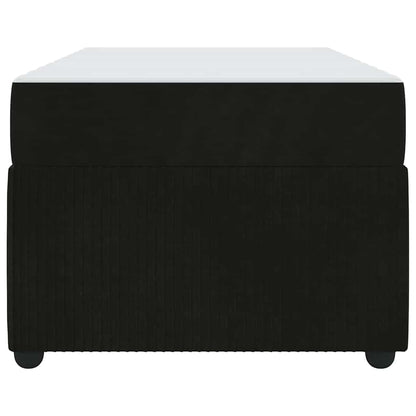 Bettrahmen mit Matratze Schwarz 90 x 190 cm Stoff