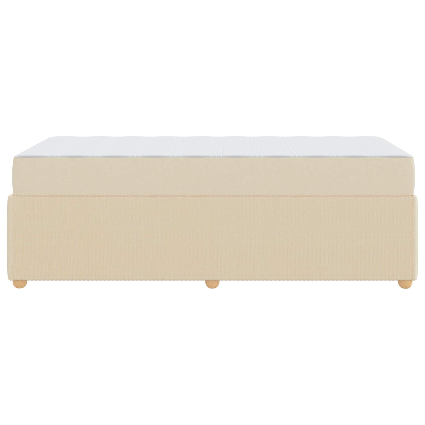 Bettrahmen mit Matratze Creme 90 x 200 cm Stoff