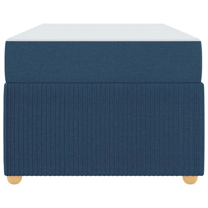 Bettrahmen mit Matratze Blau 90 x 200 cm Stoff