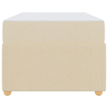 Bettrahmen mit Matratze Creme 100 x 200 cm Stoff