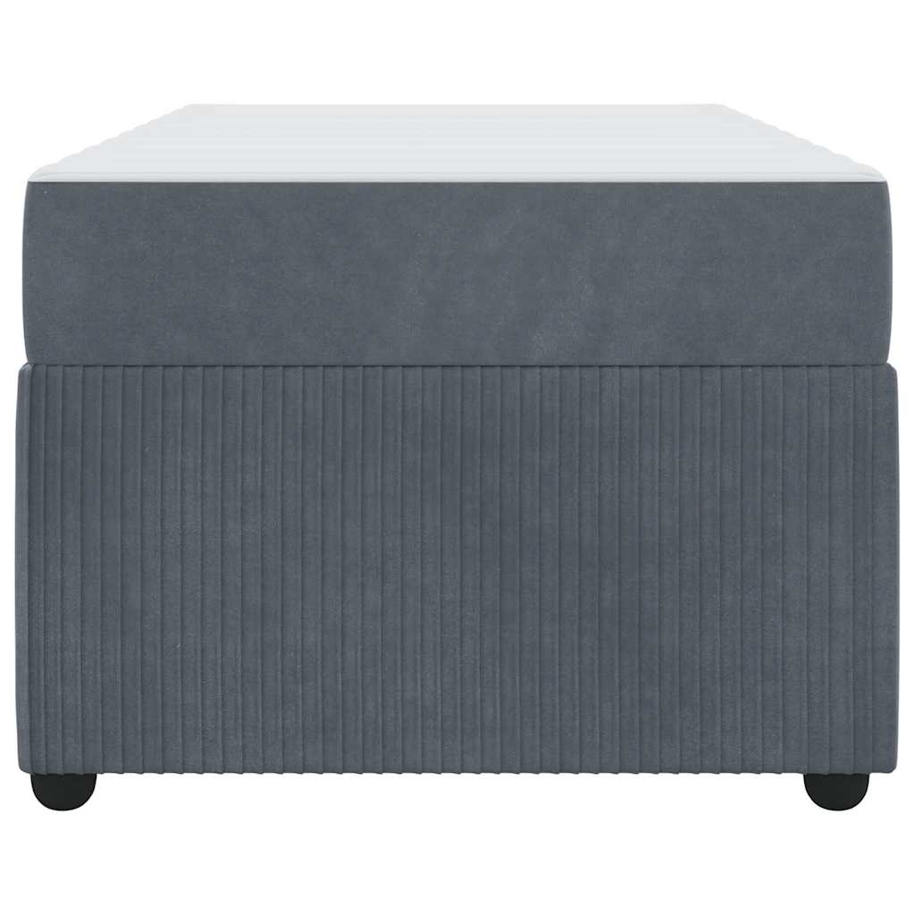 Bettrahmen mit Matratze Dunkelgrau 100 x 200 cm Stoff