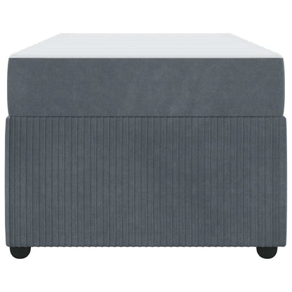 Bettrahmen mit Matratze Dunkelgrau 100 x 200 cm Stoff