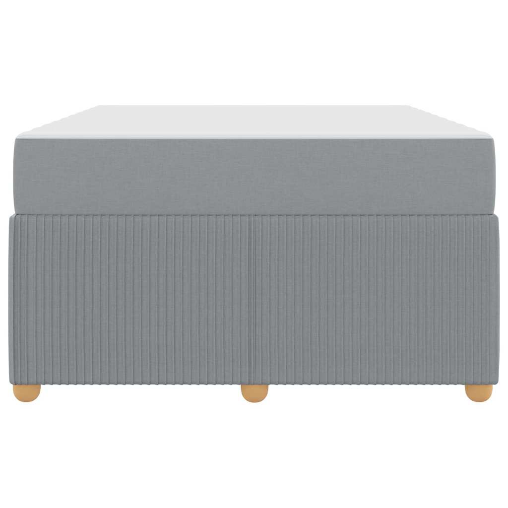 Bettrahmen mit Matratze Hellgrau 120 x 190 cm Stoff